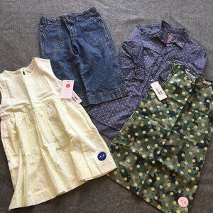 Girl Size 7/8 Clothing Lot 4x Pieces Bulk Summer Preppy Camo Colorful Cotton